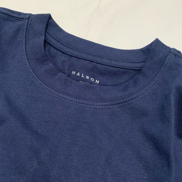 *RESERVED* Malbon Golf sz XXL Bucket Hat Bon Script SS Logo T-shirt Round Navy - Picture 5 of 6